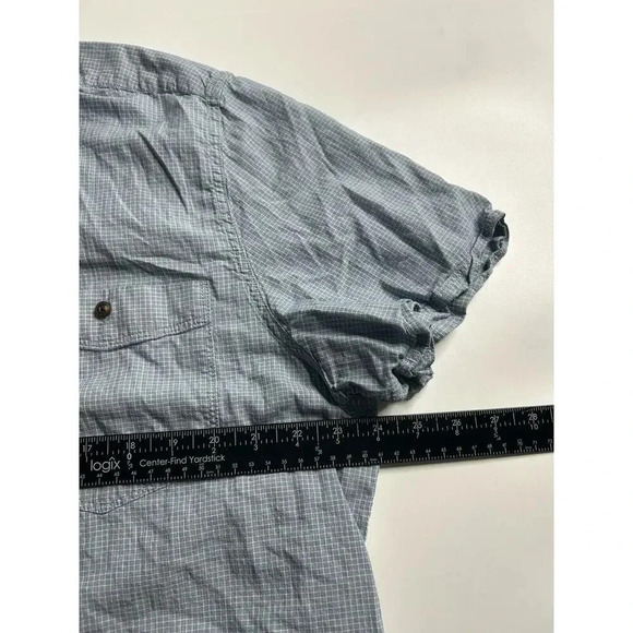 Toad & Co Shirt Mens XL Organic Cotton Blue Button Up Hiking Camping Outdoor - Picture 4 of 6